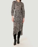 ROMERI PRINTED SILK MIDI DRESS  image number null